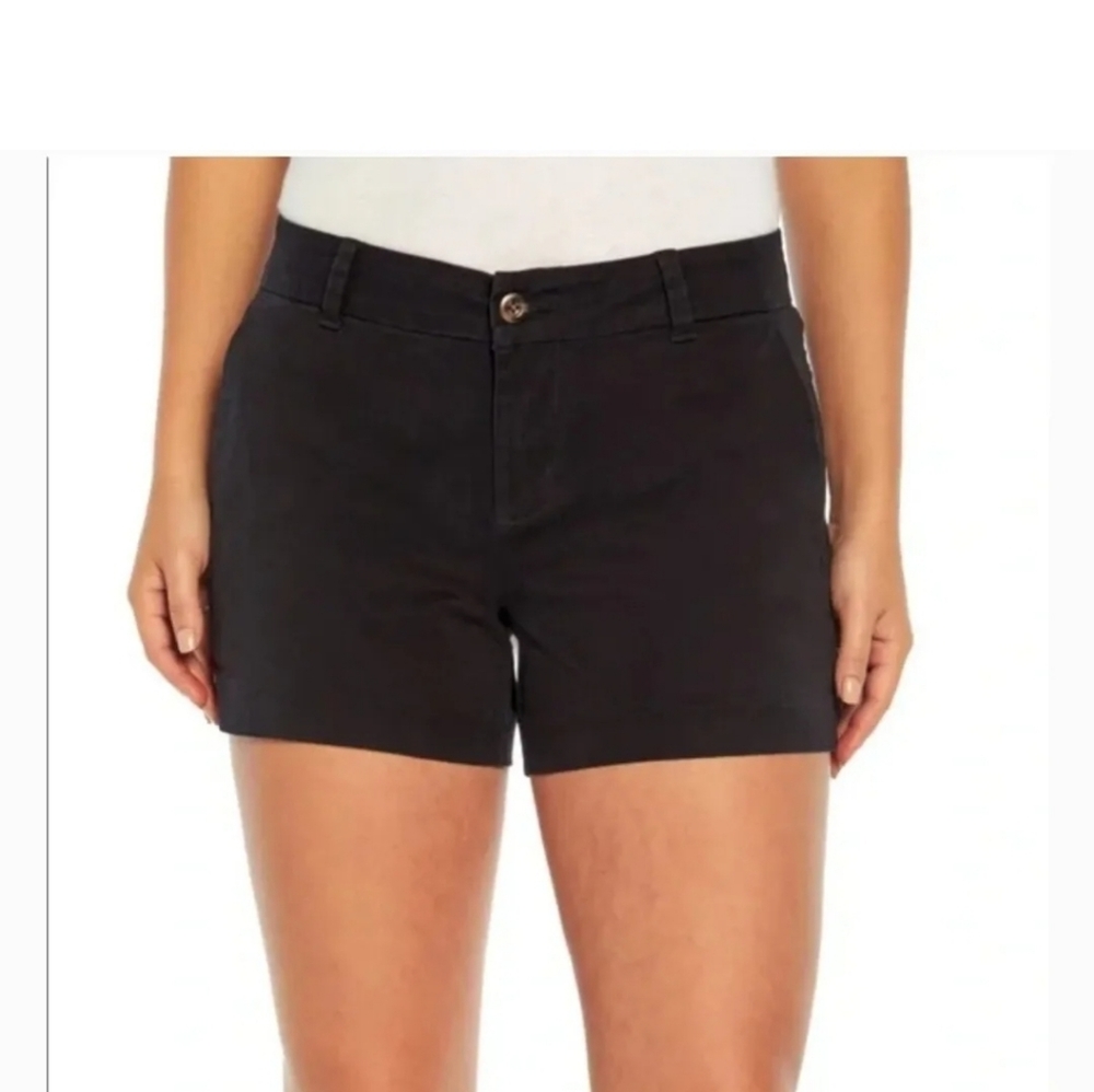 NWT Women s GAP Girlfriend Twill Shorts Black Size 16